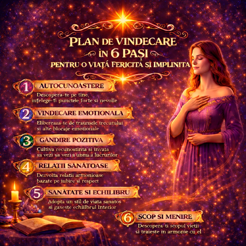 Planul de vindecare în 6 paşi pentru o viaţă fericită şi împlinită -GRATUIT -